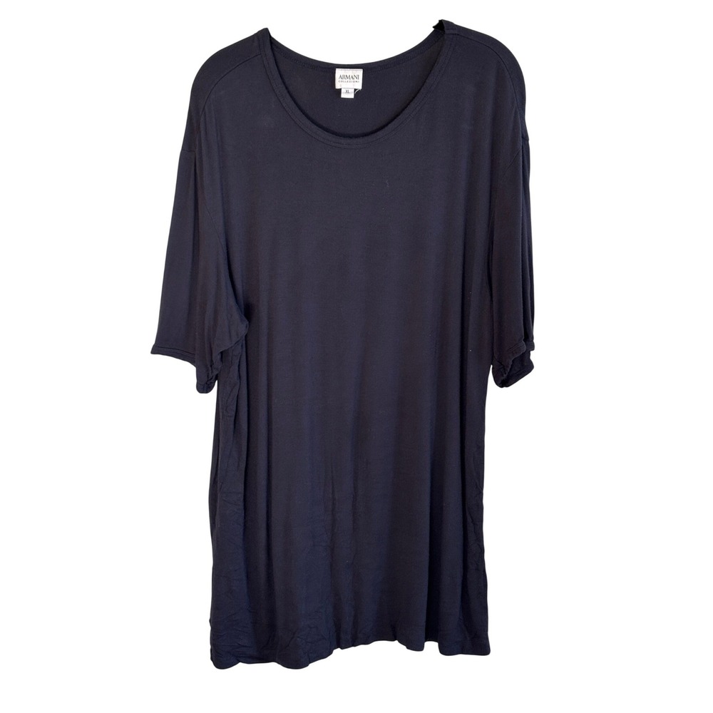 Armani Collezioni Tunic Black Womens XL Scoop Neck Viscose Stretch